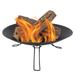 Sunnydaze Classic Ebony Raised Steel Folding 3-Leg Fire Pit Bowl - 24"