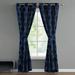 French Connection Somerset Embroidered Light Filtering Grommet Window Curtain Panel Pair with Tiebacks