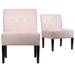 Samantha Velvet Upholstered Nailhead Living Room Slipper Chair
