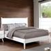 Wooden Platform Bed With Round Tapered Legs