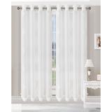 Superior Damask Grommet Sheer Window Curtain Panels (Set of 2)