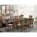 East West Furniture Dining Table Set- a Wooden Table and Coffee Linen Fabric Chairs, Distressed Jacobean(Pieces Options)