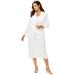 Plus Size Women's 2-Piece Stretch Crepe Single-Breasted Skirt Suit by Jessica London in White (Size 30) Set