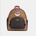 Coach Bags | Coach Court Backpack - Blocked Signature Canvas With Souvenir Patch - Nwt | Color: Brown/Tan | Size: Os