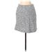 Lou & Grey Casual Mini Skirt Mini: White Tweed Bottoms - Women's Size Small