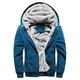 SKYWPOJU Plush Jacket with Hood, Men’s Basic Down Jackets, Fleece, Warm Thermal Jacket, Padded snowfield Jacket, Modern Zipper, Outwear, Padded Men’s Jacket, Outdoor Jacket Blue