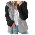 Bartira Fleece Jacket Women, Womens Warm Casual Fleece Faux Fur Jacket Oversized Shearling Winter Coat for Women Long Sleeve Zipper Teddy Outwear Light Gray