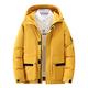 Orgrul Winter Jacket Men's Parka Down Jacket Parka Stand-Up Collar Zip Winter Jacket Warm Transition Jacket Outdoor Jacket Wind Jacket Windbreaker Leisure Jacket Lightweight Puffer Jacket 12B7, yellow, L