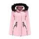 Winter Coats for Women Warm Hooded Outerwear Solid Thick Padded Jacket Loose Fleece Oversized Hooded Coat