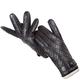 Men's Leather Gloves Diamond Grid Touch Gloves Warm Windproof Driving Mittens Dark Brown 9.5