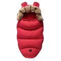 Winter Outdoor Tour Waterproof Baby Stroller Footmuff Baby Down Sleeping Bag Stroller Warm Bunting Bag Footmuff (Red, 100 * 46cm)