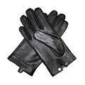 Men Leather Driving Gloves Men's Leather Touch Screen Thin Motorcycle Riding Driver Gloves Black 9