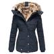 Womens Winter Lapel Button Long Trench Coat Jacket Ladies Overcoat Outwear Quilted jacket