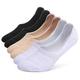 Leotruny 6 Pairs Unisex Thick Cushion Athletic Cotton Non Slip Low Cut Flat Liner No Show Socks - - Medium