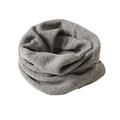 Prettystern Loop Scarf 100% Cashmere Wool Plain Knit Women Neckerchief Tube Shawl grey