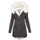 Winter Coats for Women, Warm Hooded Pocket Hoodies Thick Padded Outerwear Big Collar Jackets Winter Jackets for Women