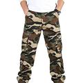 Men's Tactical Waterproof Pants Combat Hiking Outdoor Pants Cargo Pants Men Pants Cargo Pant Baggy Wide Camouflage Cargo Pants (Color : Khaki, Size : XXL)