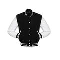 College Jacket Varsity Style I Bomber Jacket American I Unisex Baseball Jacket I Urban Style, black-white, XL