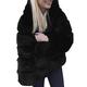 Women Faux Mink Winter Hooded New Faux Fur Jacket Warm Thick Outerwear Jacket Fleece ski jacket