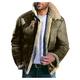 Detrade Men's Denim Jacket Jeans Winter Jacket Lined Transition Jacket Autumn Jacket Vintage Men's Jacket Winter Transition Denim Biker Jacket Sherpa Jacket, 01-Green, XXXXL