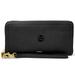 Women's Fossil Black Colorado State Rams Leather Logan RFID Zip Around Clutch