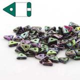 Magic Purple Czech Glass Sead Tri Loose Beads 4.6mmx1.3mm Thick Approx 9gr Tube