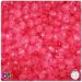 BeadTin Medium Pink Transparent 6mm Faceted Round Plastic Beads (600pcs)