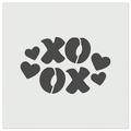 XOXO with Hearts and Love DIY Cookie Wall Craft Stencil - 11.5 Inch