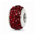 925 Sterling Silver Reflections Dark Maroon Full Preciosa Crystal Bead; for Adults and Teens; for Women and Men