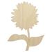 Sunflower Solid Wood Shape Unfinished Piece Cutout Craft DIY Projects - 6.25 Inch Size - 1/4 Inch Thick
