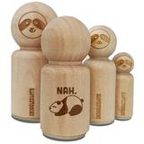 Nah Cute and Lazy Panda Doesn t Want to do Anything Rubber Stamp for Scrapbooking Crafting Stamping - Large 1-1/4 Inch