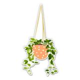 Hanging Plant - 5 Vinyl Sticker - For Car Laptop I-Pad - Waterproof Decal