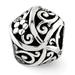 Fancy Bead White Sterling Silver Themed 10.91 mm 9.09 Reflections Flowers & Vines Bali Bead