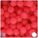 BeadTin Hot Pink Frosted 12mm Round Plastic Beads (60pcs)