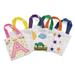 Colorations Mini Canvas Tote Bags - Set of 24