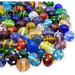 Fun-Weevz 100 Assorted Glass Beads for Jewelry Making Adults Bulk Glass Beads for Crafts Lampwork Murano Bead Mix for Bracelets and Necklaces Crafting Beads Supplies Kit