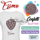 ESSMO Confetti Glitter Heat Transfer Vinyl HTV Sheet T-Shirt 20 Wide Iron On Heat Press DG05 20 x12