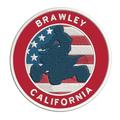 Brawley California ATV / OHV American Flag 3.5 Inch Iron Or Sew On Embroidered Fabric Badge Patch Extreme Sports Iconic Series