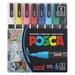 Uni POSCA PC-3M Paint Markers Fine Point Marker Tips (0.9-1.3mm) Assorted Ink 8 Count