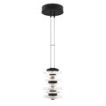 Hubbardton Forge Cairn 1 - Light Single Geometric LED Pendant Glass in Black | 10 H x 6 W x 6 D in | Wayfair 139973-LED-STND-10