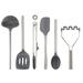 Tovolo 6-Piece Assorted Kitchen Utensil Set Stainless Steel/Silicone in Gray | Wayfair 60143-202