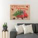 The Holiday Aisle® Red Car Of Yarn & Pine Tree - All Yarns Come Home For Christmas - 1 Piece Rectangle Graphic Art Print On Wrapped Canvas Canvas | Wayfair