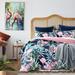 Bayou Breeze Marta Reversible Duvet Cover Set Pima Cotton/Sateen in Blue/Green/Pink | Super King Duvet Cover | Wayfair