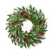 The Holiday Aisle® 25" Polyvinyl Chloride Wreath Traditional Faux in Green | 25 H x 25 W x 5 D in | Wayfair 536882687E3A4C99B8C98D76730E3EED