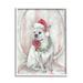 The Holiday Aisle® French Bulldog Santa Claus Hat Festive Christmas Wreath by Debi Coules - Painting Wood in Brown | 14 H x 11 W x 1.5 D in | Wayfair