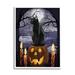 The Holiday Aisle® Full Moon Halloween Night Spooky Black Cat Jack-o'-lantern by Grace Popp - Graphic Art in Brown | 20 H x 16 W x 1.5 D in | Wayfair