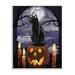 The Holiday Aisle® Full Moon Halloween Night Spooky Black Cat Jack-o'-lantern by Grace Popp - Graphic Art in Brown | 15 H x 10 W x 0.5 D in | Wayfair