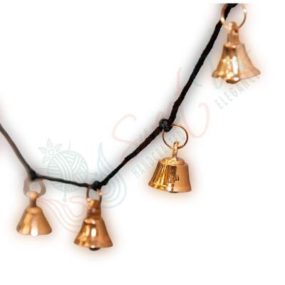 Beautiful Chime - Ten Polished Bells High on a String - Polished Gold, Chrome Plated, Copper Finish