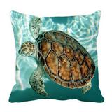 ABPHQTO Swimming Turtle Pillow Case Pillow Cover Pillow Protector Two Sides For Couch Bed 20x20 Inch