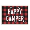 The Kids Room by Stupell Happy Camper Red Black Wall Plaque Art 10 x 0.5 x 15